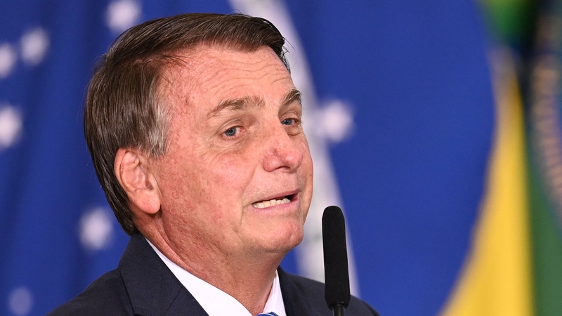 President Jair Bolsonaro in Brasilia, Brazil today