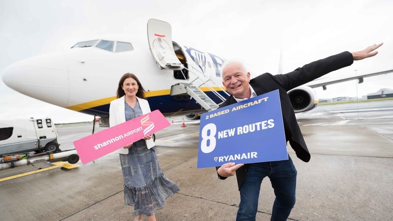 Mary Considine, CEO of Shannon Group and Ryanair's CEO Eddie Wilson