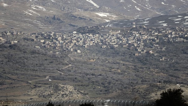 Rockets at open areas of the disputed Shebaa Farms district