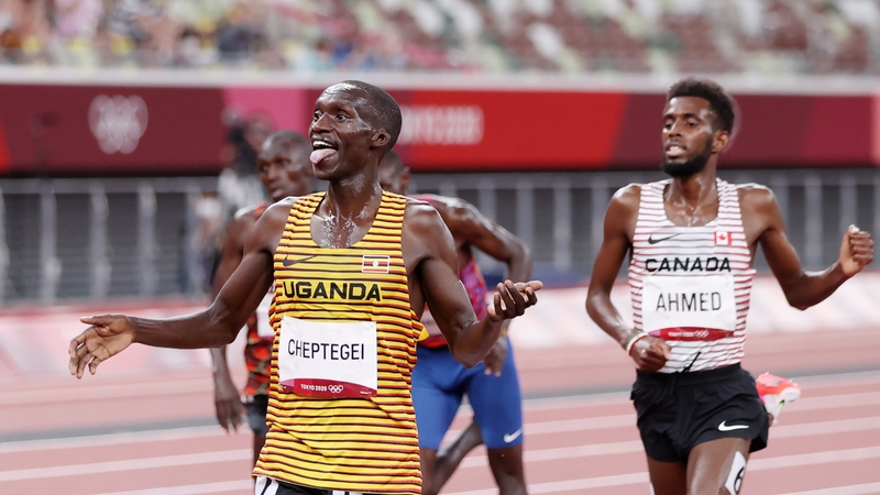 Joshua Cheptegei found renewed energy with a lap and a half to go