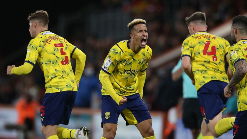 Callum Robinson celebrates his goal against Bournemouth