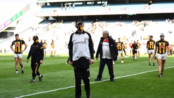 Brian Cody leads his team off the field after their All-Ireland semi-final defeat