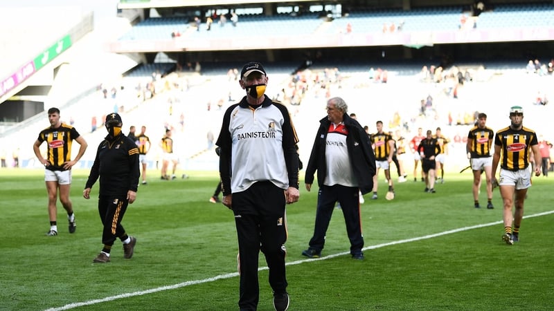 Brian Cody leads his team off the field after their All-Ireland semi-final defeat