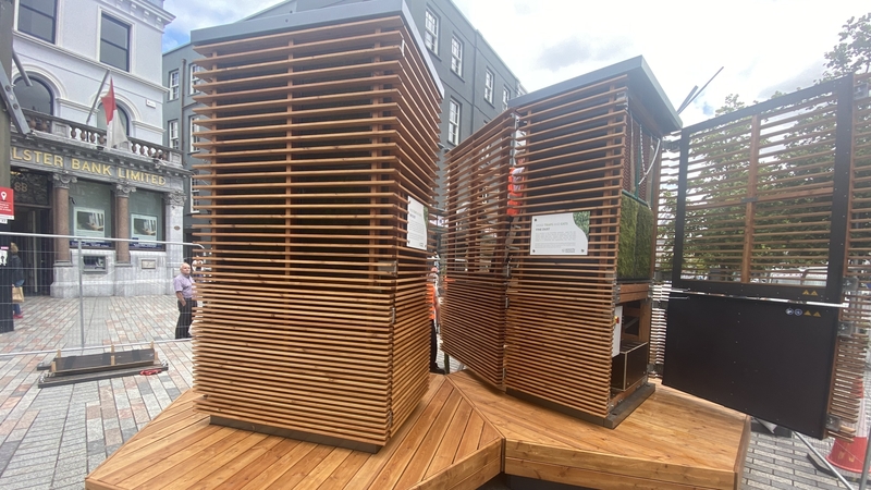 Installation of the CityTrees is under way at St Patrick Street and on the Grand Parade in Cork city centre