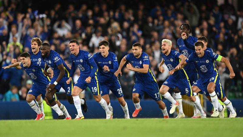 Chelsea players celebrate