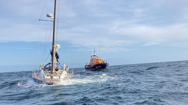The yacht had been travelling from Dublin to Vigo in Spain and had left Kilmore Quay yesterday afternoon (Pic: RNLI)