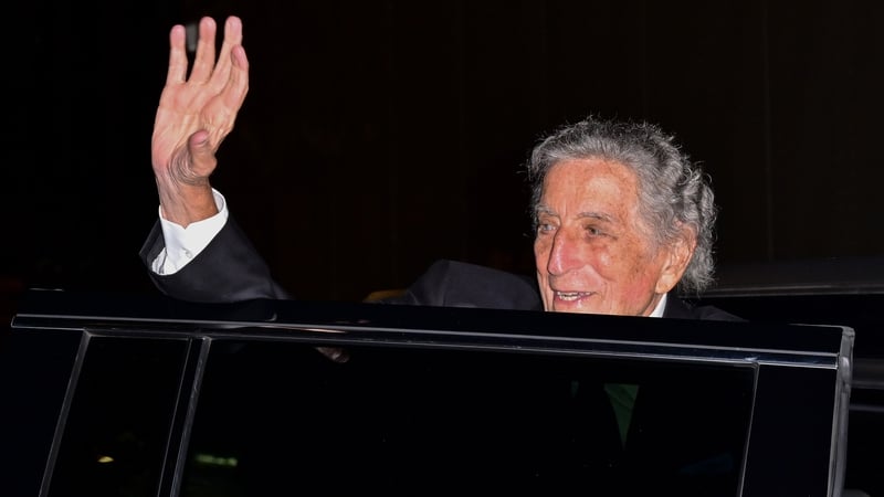 Tony Bennett leaving Radio City Music Hall in New York City on 3 August