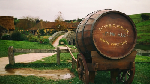 The Hobbiton Movie Set where Lord of the Rings and The Hobbit trilogies were filmed in New Zealand