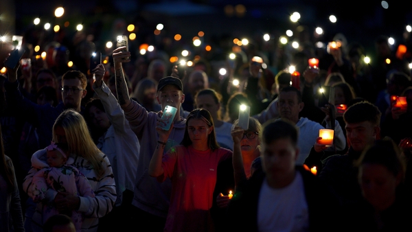 Hundreds gathered in the North Down Crescent Park in Keyham for the vigil