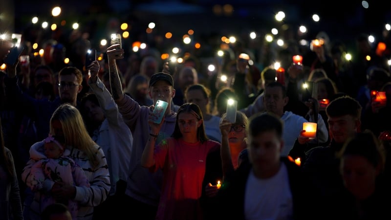 Hundreds gathered in the North Down Crescent Park in Keyham for the vigil