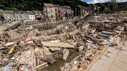 Pepinster in Belgium after the floods hit in July