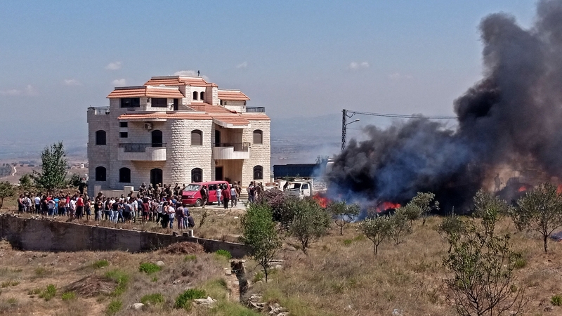 People had gathered around the tanker as fuel was being distributed