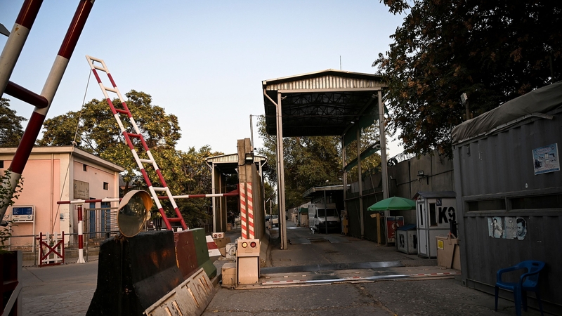 The abandoned entrance to Kabul's 'green zone'
