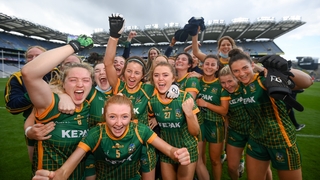 Meath's squad celebrate a famous win