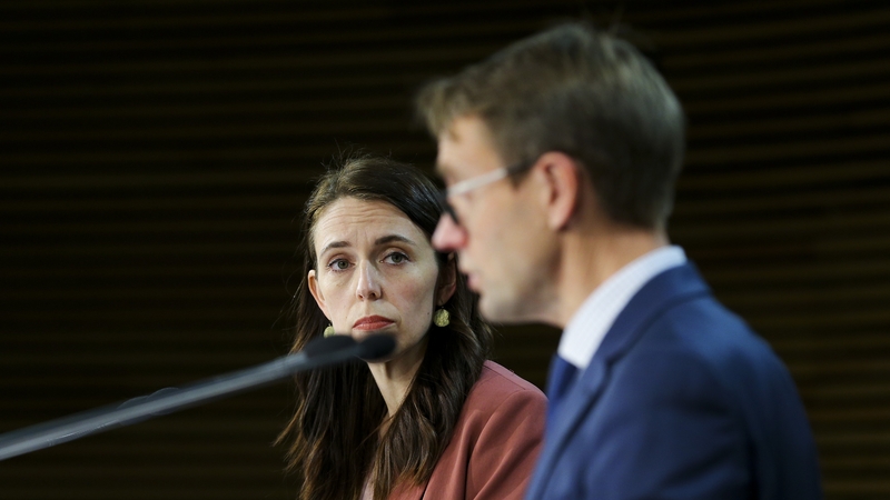 Jacinda Ardern and Director-General of Health Dr Ashley Bloomfield address the media