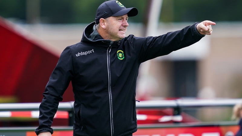 James O'Callaghan delivering instructions to his team on the sidelines in Enschede