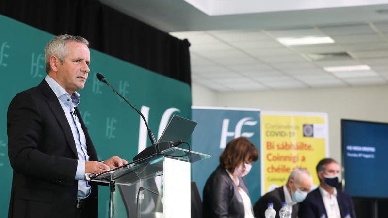 HSE CEO Paul Reid provided updates on the vaccination programme at today's briefing