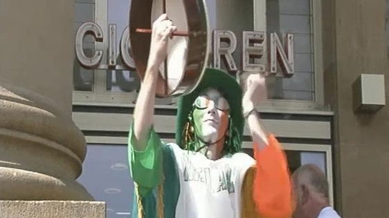 Republic of Ireland Fans in the Schlossplatz in Stuttgart, German (2006)