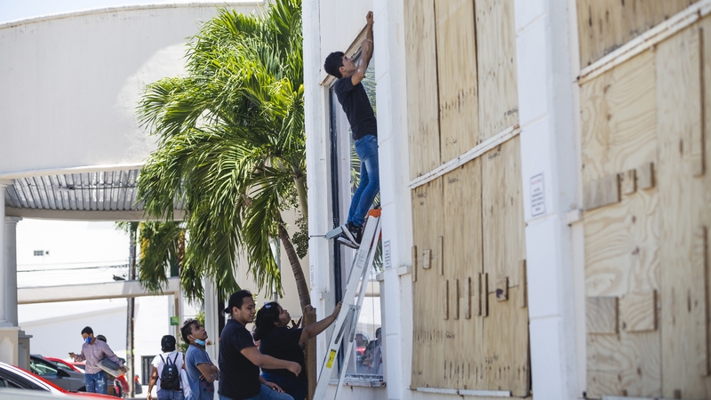 Over 6,000 tourists and residents were evacuated to storm shelters across the southeastern state of Quintana Roo