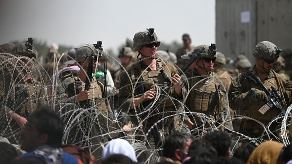 Thousands have gathered outside Kabul airport hoping to flee Afghanistan