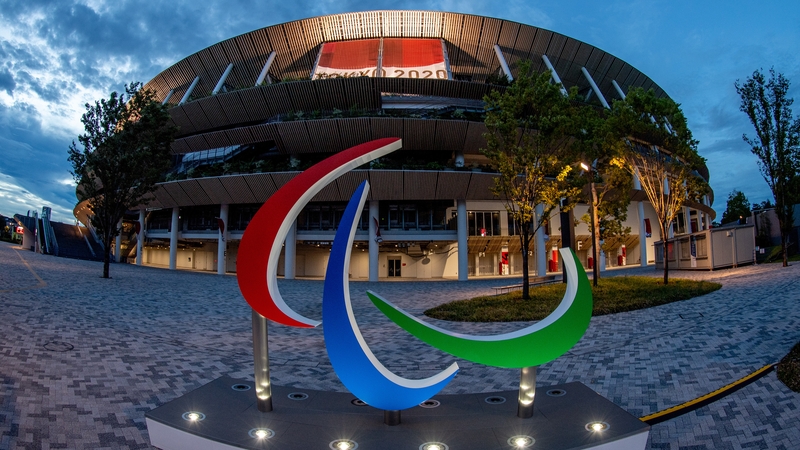 The Agitos outside the Olympic Stadium in the build-up to the Tokyo 2020 Paralympic Games