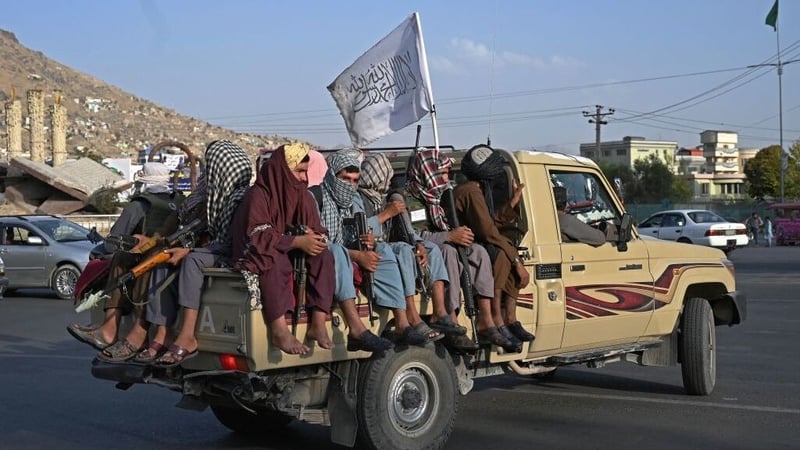 Taliban fighters patrol the streets of Kabul