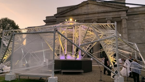 The concept of Prism saw the building of a tent-like structure in front of Waterford courthouse and filling it with light