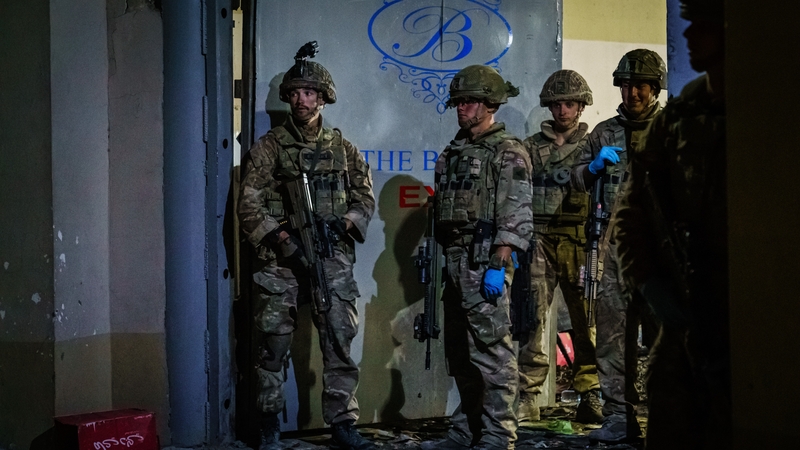 British forces secure an area around Kabul airport