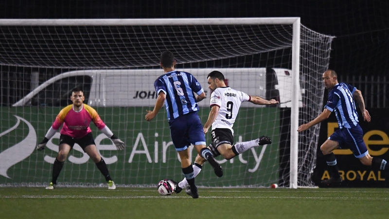 Patrick Hoban fires home Dundalk's third