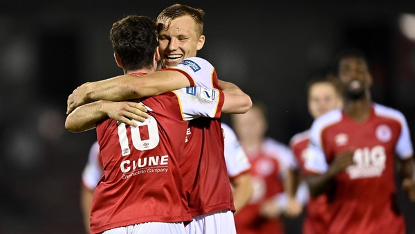 Alfie Lewis (16) ocelebrates with team-mate Jamie Lennon after scoring the decisive penalty