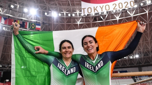 Katie-George Dunlevy and Eve McCrystal are in action