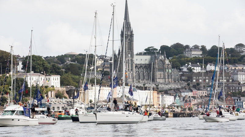 Today's maritime parade off Cobh