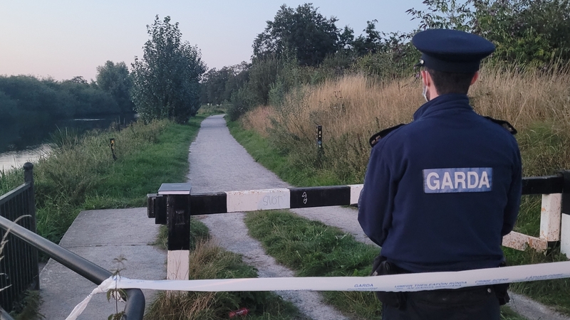 Area on the Barrow Track in Carlow town was sealed off (Pic: EmergencyTimes.ie)
