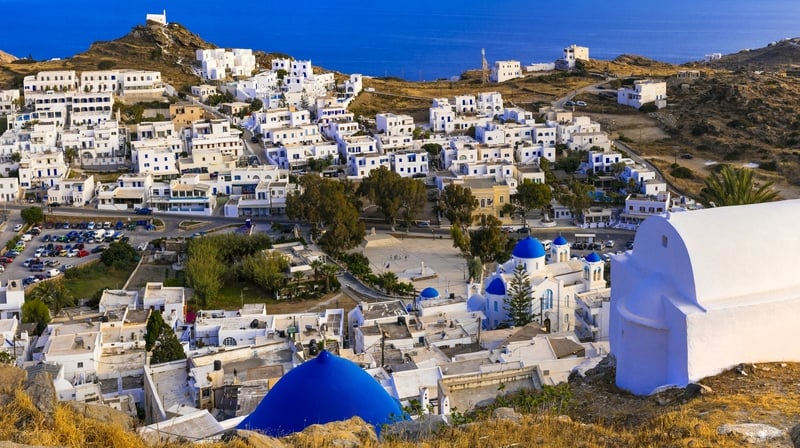 Police were called to an incident outside a bakery on the island of Ios