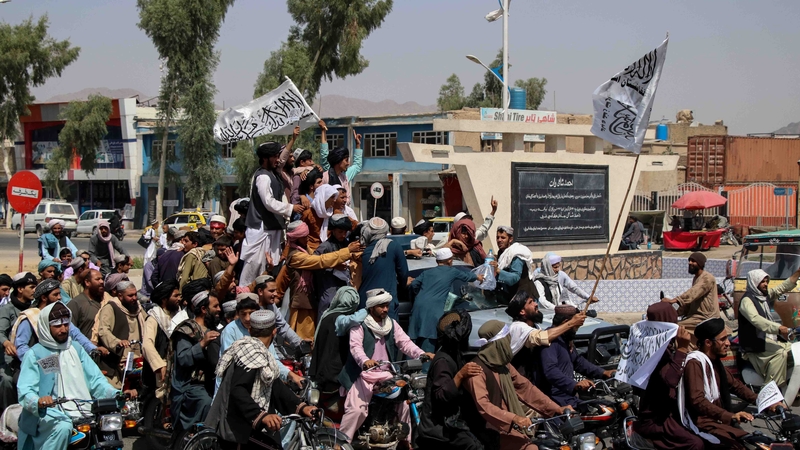 Taliban fighters were in jubilant mood following the US withdrawal