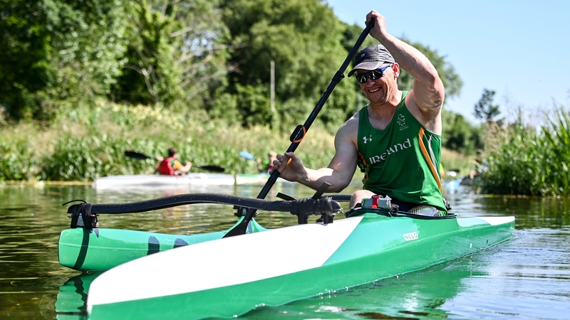 Patrick O'Leary during a training session at Celbridge Paddlers in Co Kildare.