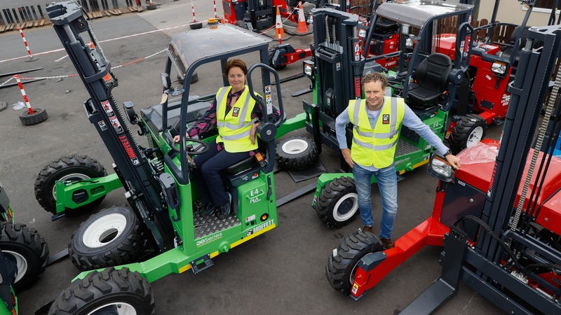 Rogier van de Linde, Senior Vice President of Hiab with Maeve Gallagher, Operations Director at Hiab in Dundalk