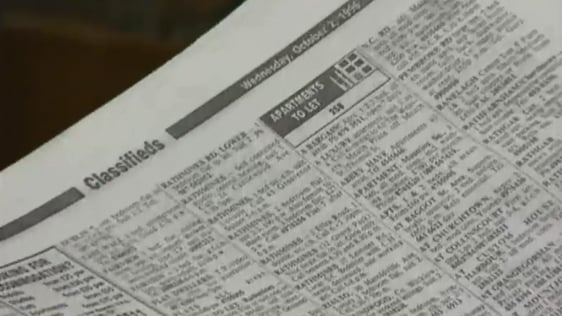 Students search for accommodation in 1996.