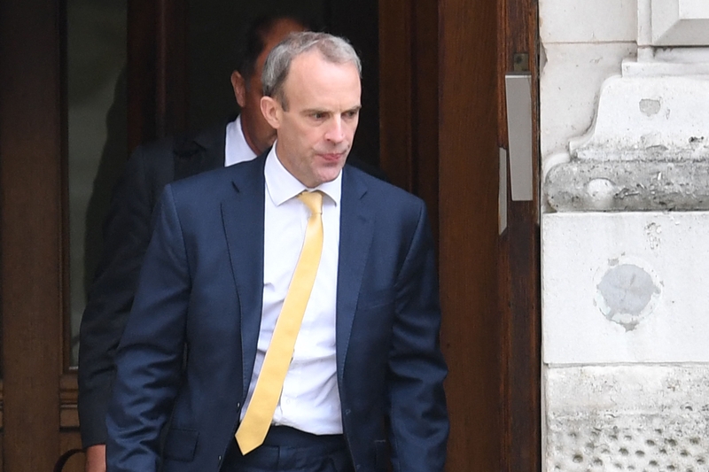 Britain's Foreign Secretary Dominic Raab appeared before the UK Parliament's Foreign Affairs Select Committee