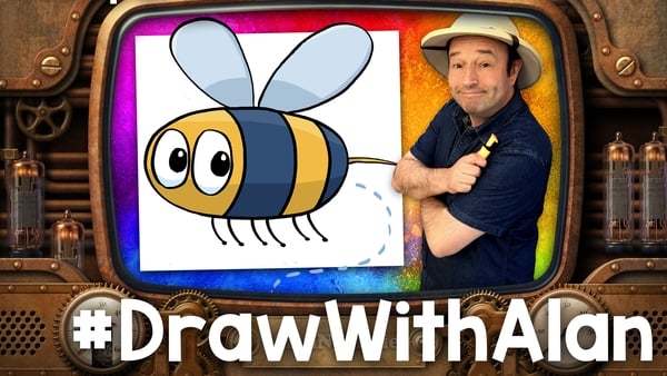 Draw with Alan - how to draw a bee-utiful bee!