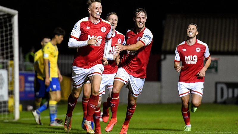 Chris Forrester celebrates
