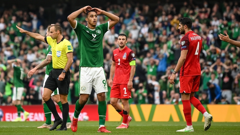 Adam Idah reacts after a missed opportunity