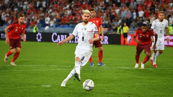 Jorginho missed a penalty yet Italy still broke the record after drawing with Switzerland