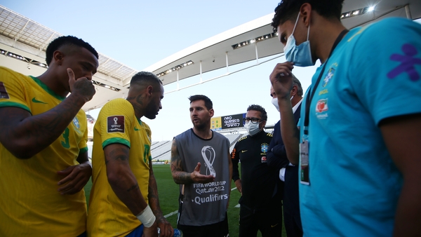 Argentina's clash with Brazil was abandoned early on