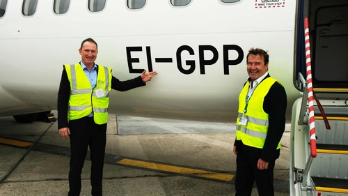Conor McCarthy CEO of Emerald Airlines and Aviation Regulator of the IAA Mr Diarmuid O Conghaile