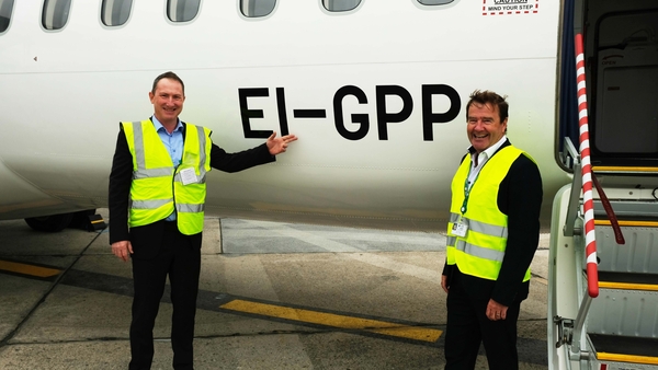 Conor McCarthy CEO of Emerald Airlines and Aviation Regulator of the IAA Mr Diarmuid O Conghaile