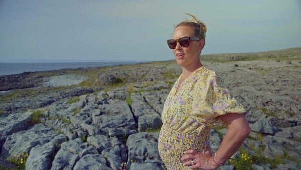 Kathryn Thomas exploring the Burren.