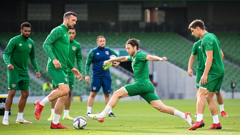 Ireland training at the stadium ahead of the game