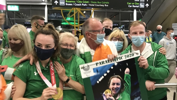Gold medal winer Ellen Keane and her family