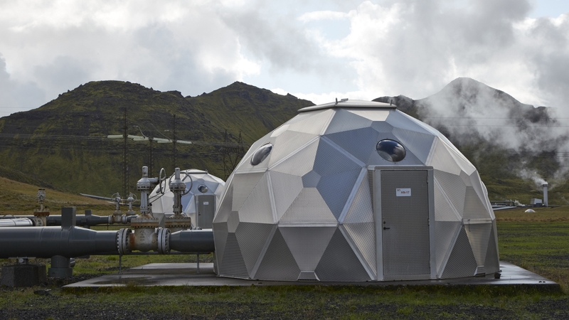 The pods contain technology for storing carbon dioxide underground